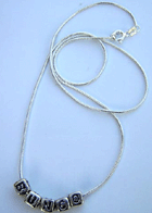 Sterling Silver, Bunco, Bunco Necklace for Bunco Night, Bunco Jewelry, Bunco.com